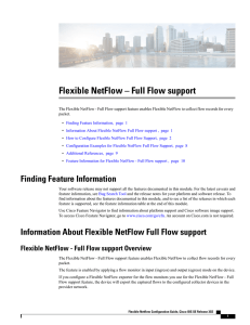 Flexible NetFlow – Full Flow support