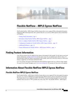 Flexible NetFlow—MPLS Egress NetFlow