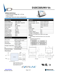 View Spec Sheet - Universal Lighting Technologies