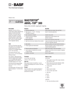 Mastertop Anvil-Top 300 Product Data