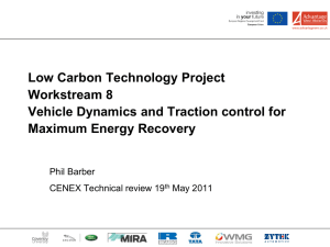 Vehicle Dynamics and Traction control for Maximum Energy Recovery