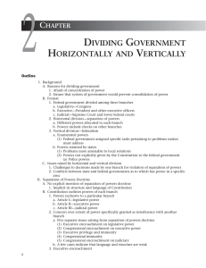 Chapter 2: Dividing Government Horizontally and Vertically
