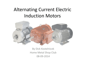 Alternating Current Electric Induction Motors