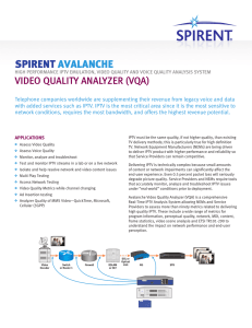 Spirent VQA Detailed Real-Time IPTV Analysis System Datasheet