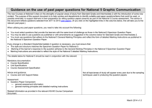 Guidance on the use of past paper questions for National 5