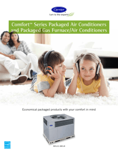 Comfort™ Series Packaged Air Conditioners and Packaged Gas