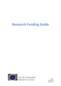 Research Funding Guide - Arts and Humanities Research Council