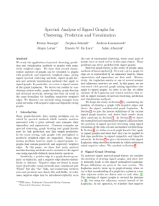 Spectral Analysis of Signed Graphs for Clustering, Prediction and
