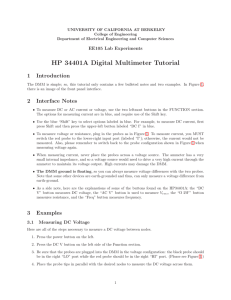 HP 34401A Digital Multimeter Tutorial