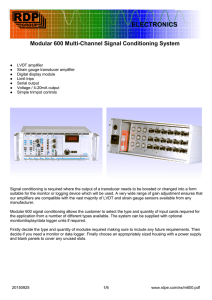 611 Strain gauge transducer amplifier