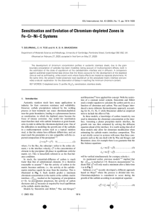 Sensitisation and evolution of chromium-depleted zones in Fe-Cr
