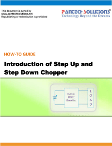 Introduction of Step Up and Step Down Chopper