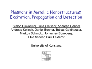 Plasmons in metallic nanostructures