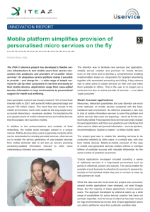Mobile platform simplifies provision of personalised micro services