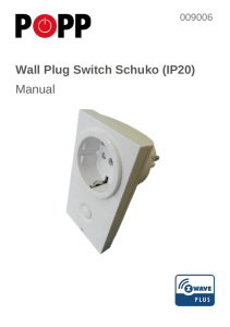 Wall Plug Switch Schuko (IP20) Manual