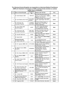 2. List of Authorised Medical Practitioners (AMPs)