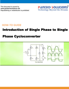 Introduction of Single Phase to Single Phase Cycloconverter