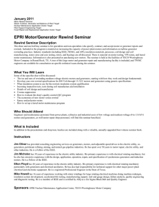 EPRI Motor/Generator Rewind Seminar - TECO