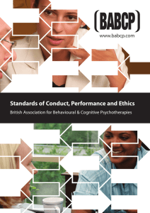 Standards of Conduct, Performance and Ethics