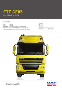 the FTT CF85 6×4 Prime Mover Specification Sheet