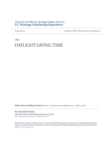 daylight saving time - UC Hastings Scholarship Repository