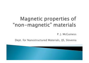 Magnetic properties of “non-magnetic” materials