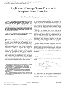 Application of Voltage Source Convertor in Interphase