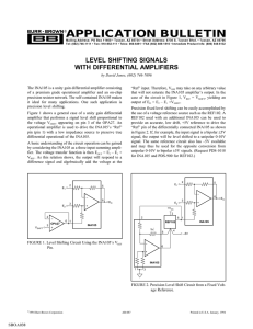 level shifting signals with differential amplifiers