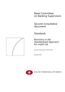 Revisions to the Standardised Approach for credit risk