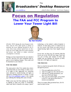 The FAA and FCC Program to Lower Your Tower Light Bill