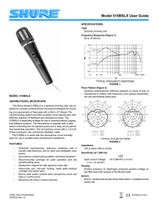 Shure 515BSLX Microphone User Guide