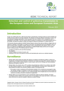 ECDC TECHNICAL REPORT Introduction Surveillance