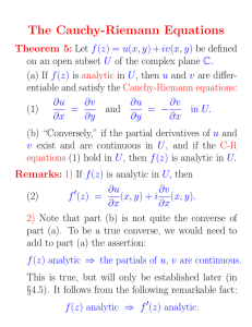 The Cauchy-Riemann Equations (3 pages)