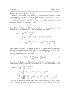 Polar Cauchy-Riemann Eqns