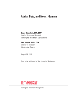 Alpha, Beta, and Now…Gamma