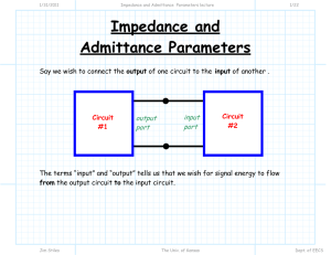 Impedance and Admittance Parameters lecture