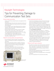 Tips for Preventing Damage to Communication Test Sets