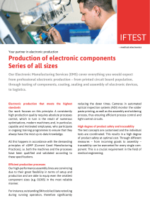 Production of electronic components Series of all sizes