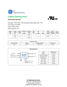Outdoor Dimming Driver