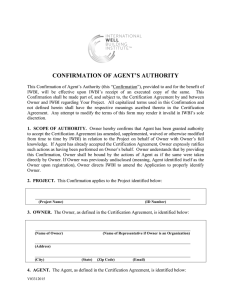 confirmation of agent`s authority - International WELL Building Institute