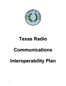 Texas Radio Communications Interoperability Plan