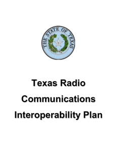 Texas Radio Communications Interoperability Plan