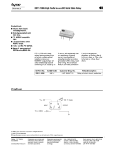 DS11-1006 Solid State Relay Data Sheet - CII