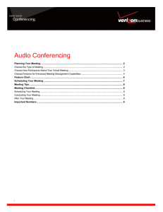 Audio Conferencing - Verizon Conferencing