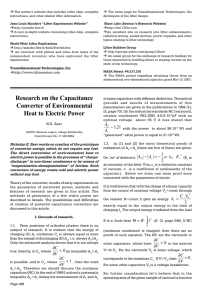 Research on the Capacitance Converter of Environmental