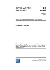INTERNATIONAL STANDARD IEC 60038