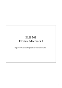 ELE 361 Electric Machines I