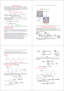 Periodic Waveforms The Average Valve of a Waveform