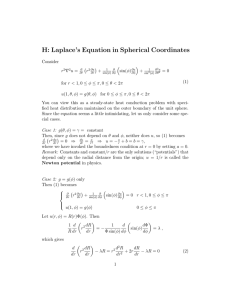 H: Laplace`s Equation in Spherical Coordinates