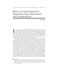 Debit Card Interchange Fee Regulation